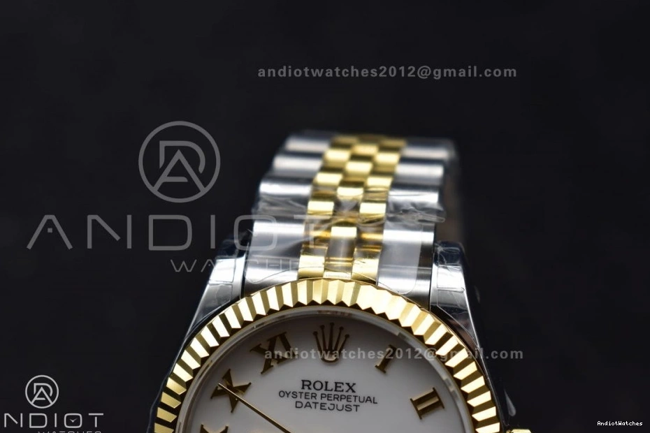 Ladies White YG Bracelet President 31 550 Dial 278271 Steel DateJust Markers Roman Lightweight GSF 316L on 1008